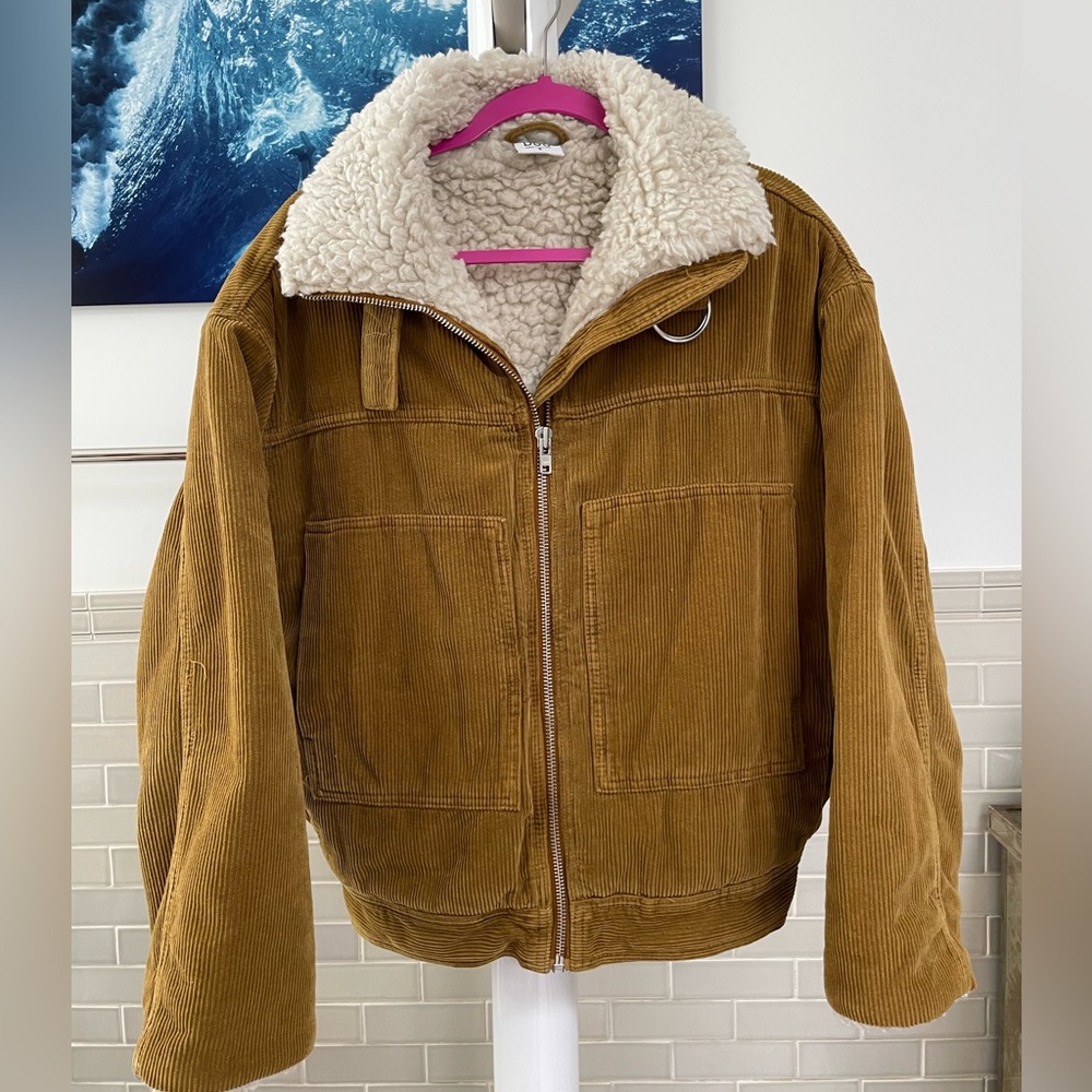 Urban Outfitters Brown Corduroy Sherpa Jacket